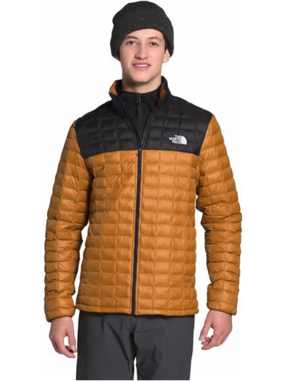 The North Face Orange & Black Thermoball Puffer Jacket